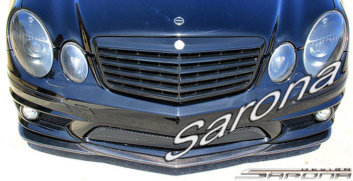 Custom Mercedes E Class  Sedan Front Add-on Lip (2007 - 2009) - $465.00 (Part #MB-032-FA)